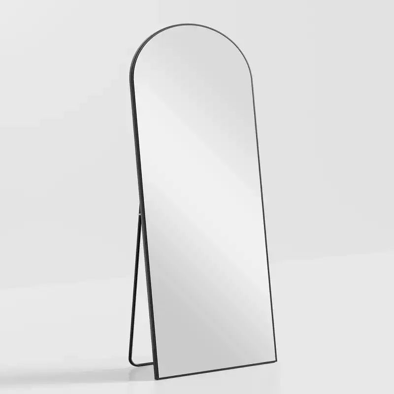 71x31 Large Arched TOP Full Length Floor Mirror Framed Bathroom Mirror for Living Room Black