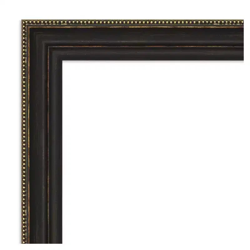 Kit de cadre pour miroir de salle de bains Mirror Makeover - Cadre entièrement assemblé à décoller et à coller - Miroir NON inclus - Bordure étroite bronze décorative
