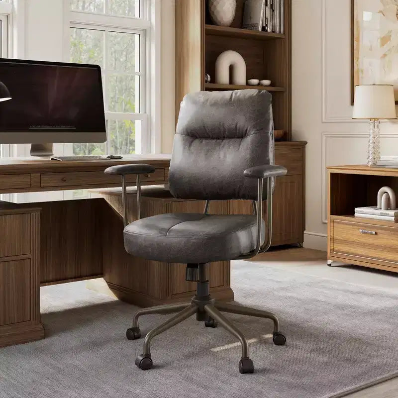 Chaise de bureau à domicile en imitation daim