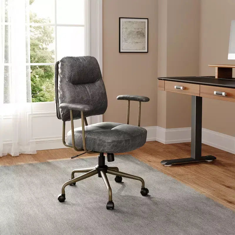 Chaise de bureau à domicile en imitation daim