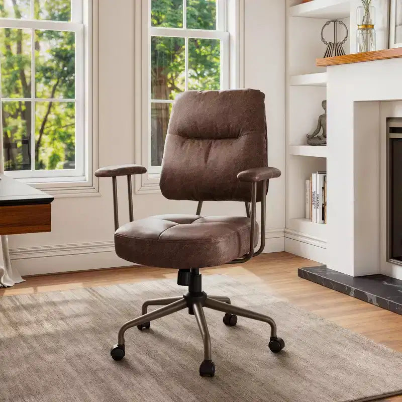 Chaise de bureau à domicile en imitation daim