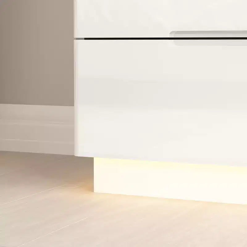 8 Drawer Dresser with Underlight High Gloss Finish Modern Chest of Drawers