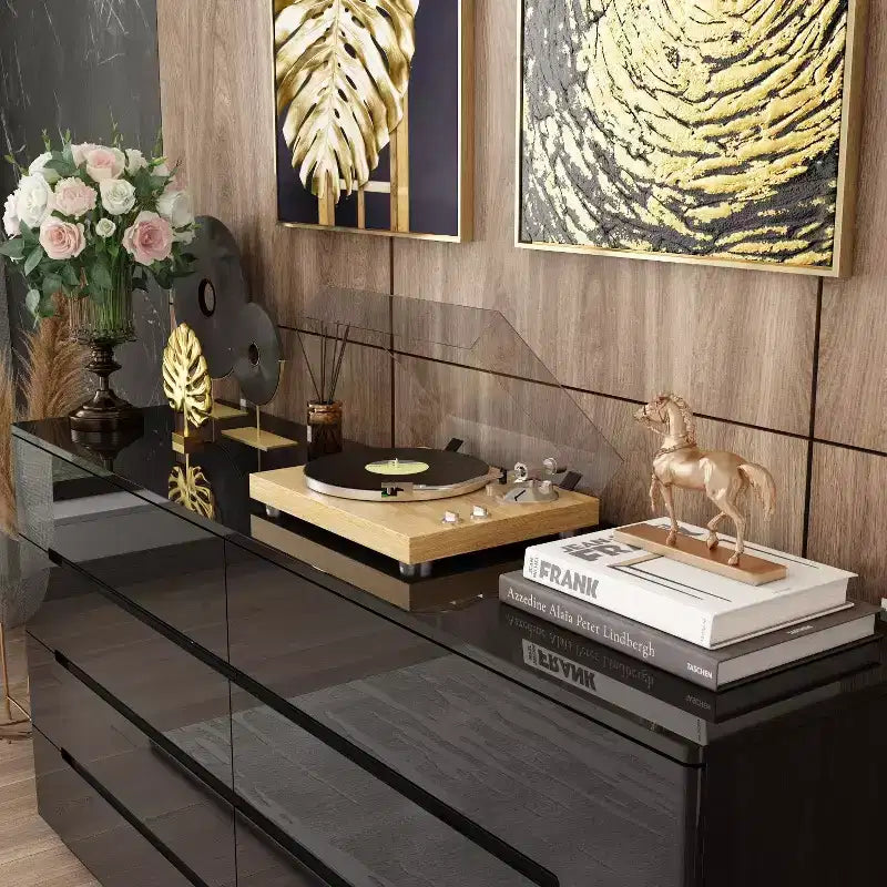 8 Drawer Dresser with Underlight High Gloss Finish Modern Chest of Drawers