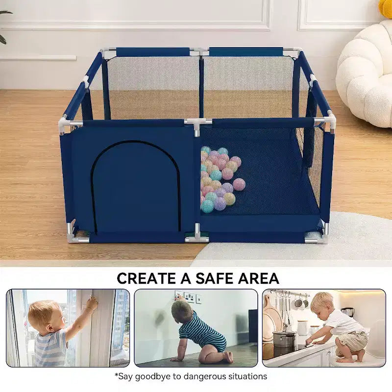 Parc pour bébé spacieux et sécurisé, portable, 50x50 à 4 panneaux