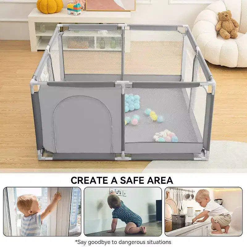 Parc pour bébé spacieux et sécurisé, portable, 50x50 à 4 panneaux