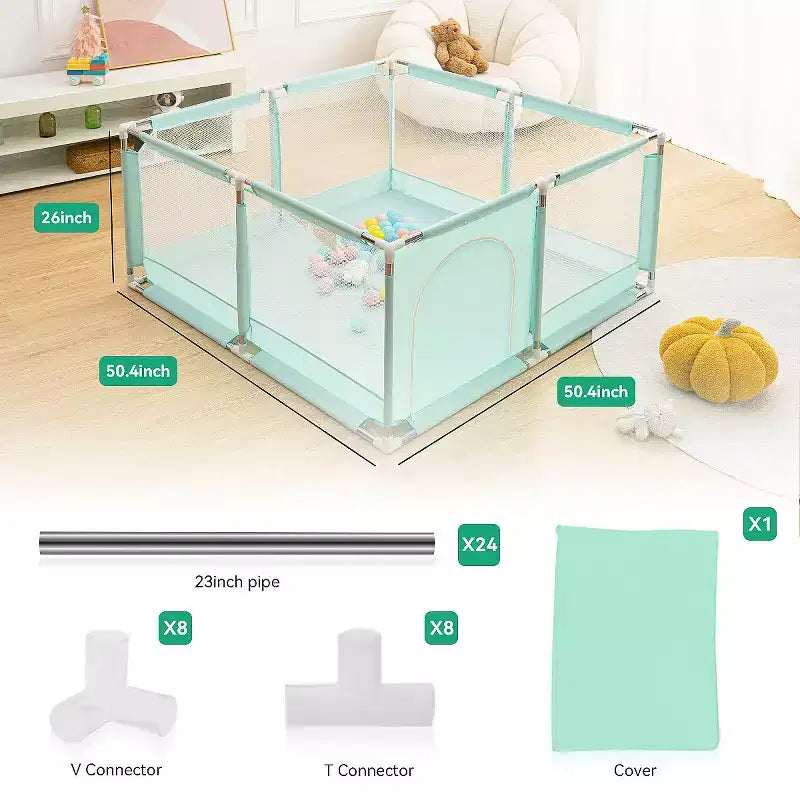 Parc pour bébé spacieux et sécurisé, portable, 50x50 à 4 panneaux