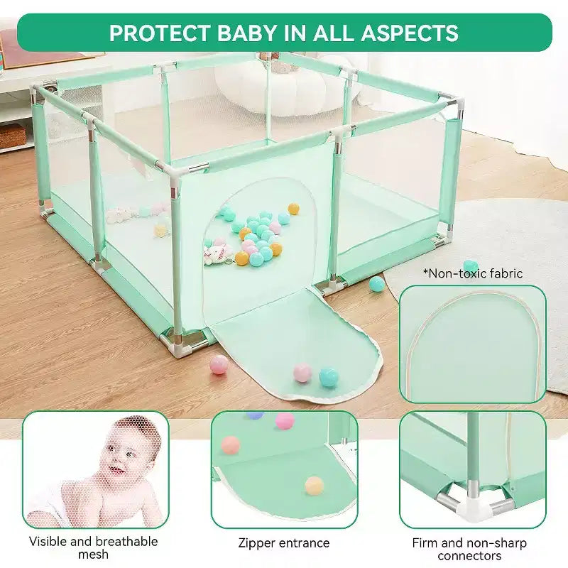 Parc pour bébé spacieux et sécurisé, portable, 50x50 à 4 panneaux