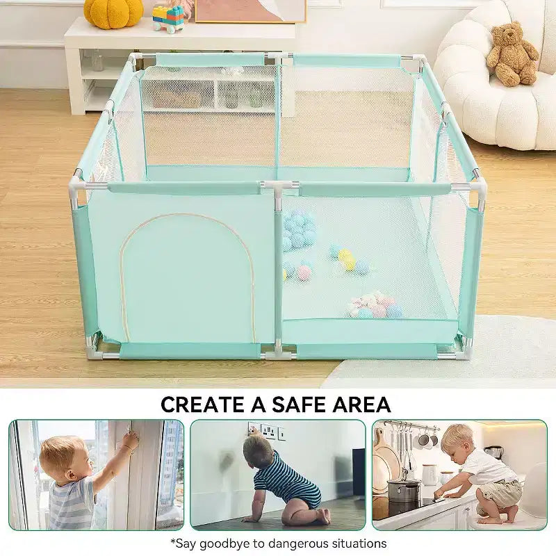 Parc pour bébé spacieux et sécurisé, portable, 50x50 à 4 panneaux