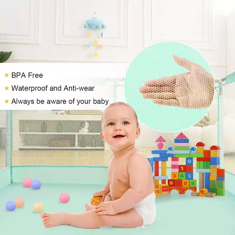Parc pour bébé spacieux et sécurisé, portable, 50x50 à 4 panneaux