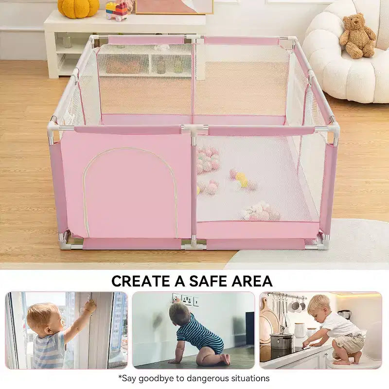 Parc pour bébé spacieux et sécurisé, portable, 50x50 à 4 panneaux