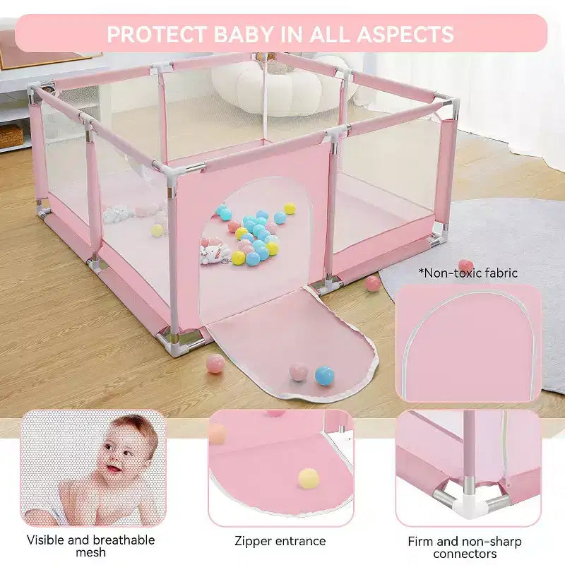 Parc pour bébé spacieux et sécurisé, portable, 50x50 à 4 panneaux
