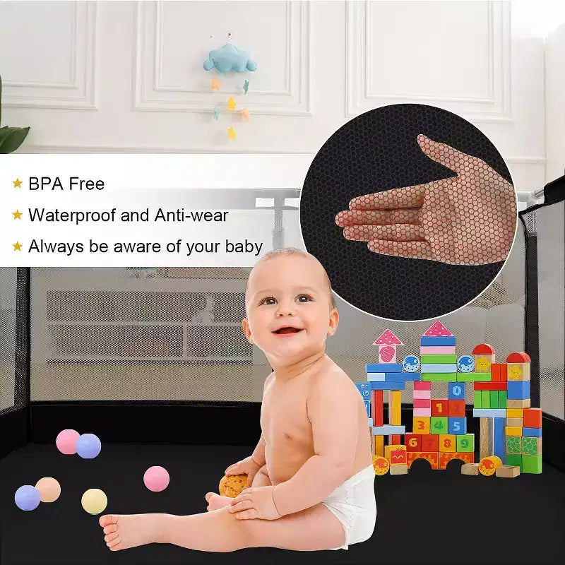Parc pour bébé spacieux et sécurisé, portable, 50x50 à 4 panneaux