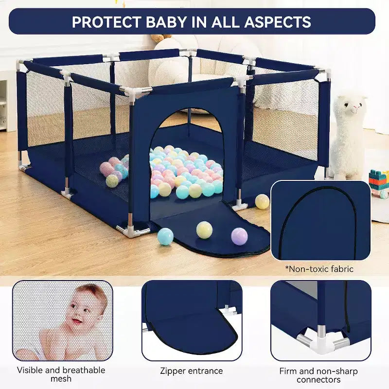 Parc pour bébé spacieux et sécurisé, portable, 50x50 à 4 panneaux