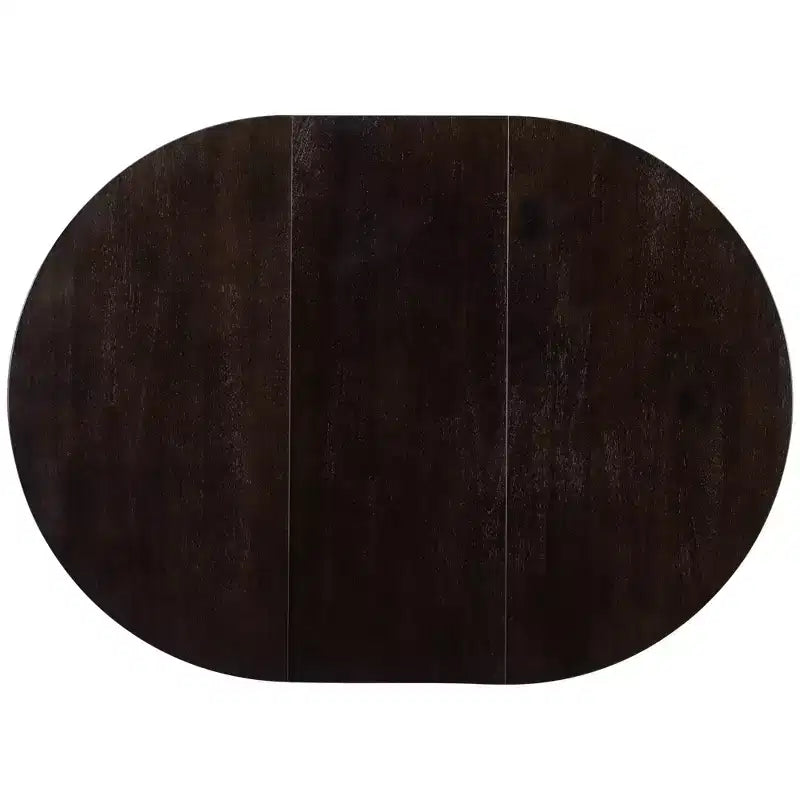 Table de salle à manger de style champêtre à 4 pieds avec base en X et rallonge de 16 pouces