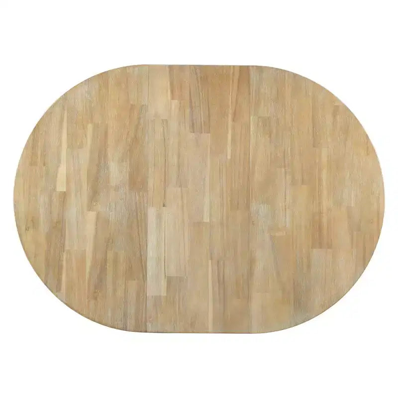 Table de salle à manger de style champêtre à 4 pieds avec base en X et rallonge de 16 pouces