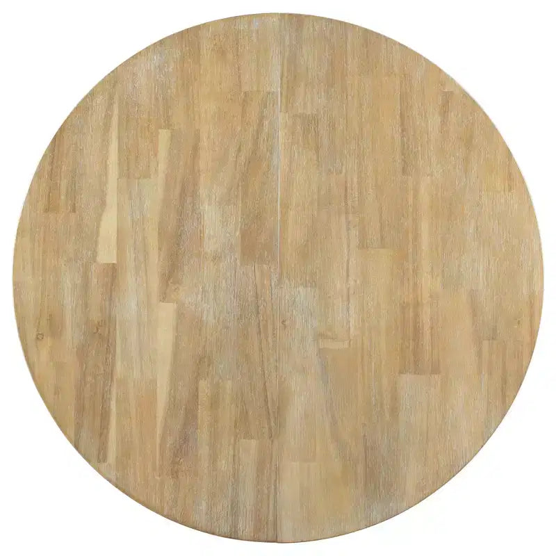 Table de salle à manger de style champêtre à 4 pieds avec base en X et rallonge de 16 pouces