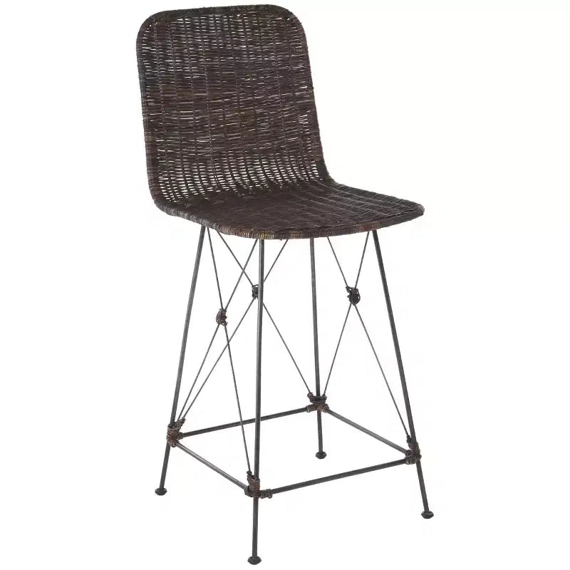 Tabouret de comptoir tressé (lot de 2)