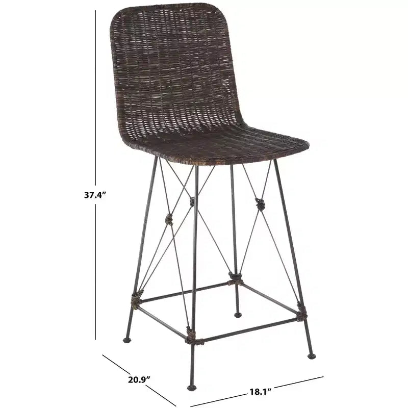 Tabouret de comptoir tressé (lot de 2)