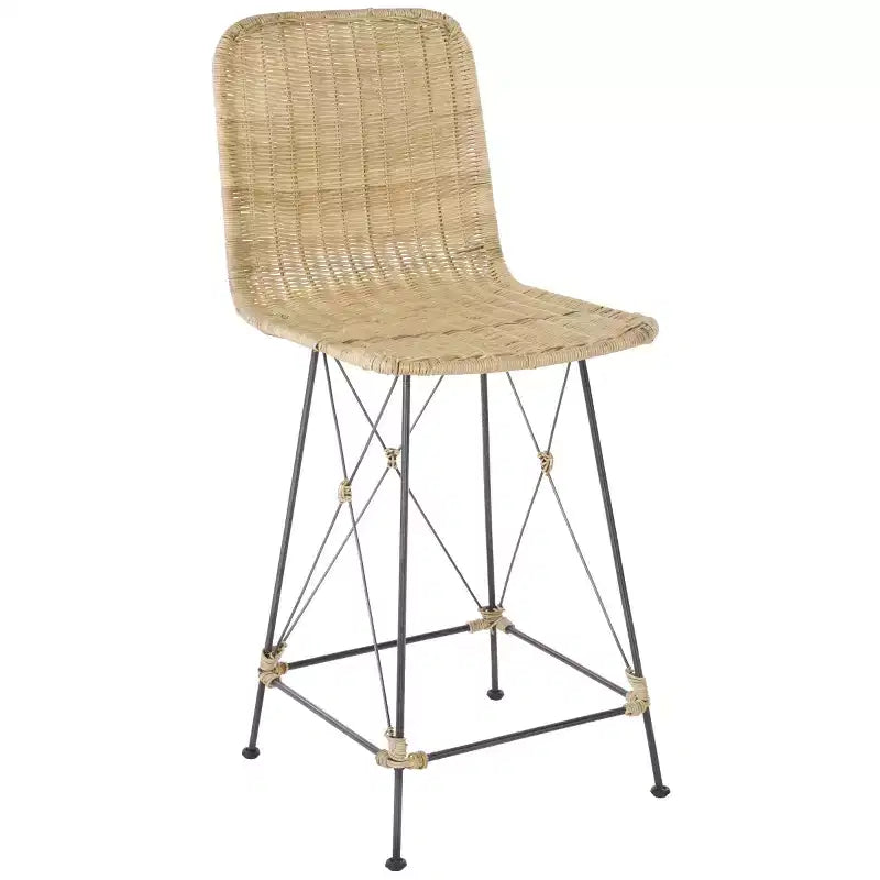 Tabouret de comptoir tressé (lot de 2)