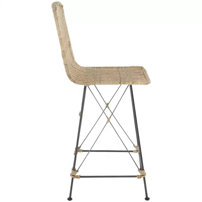Tabouret de comptoir tressé (lot de 2)