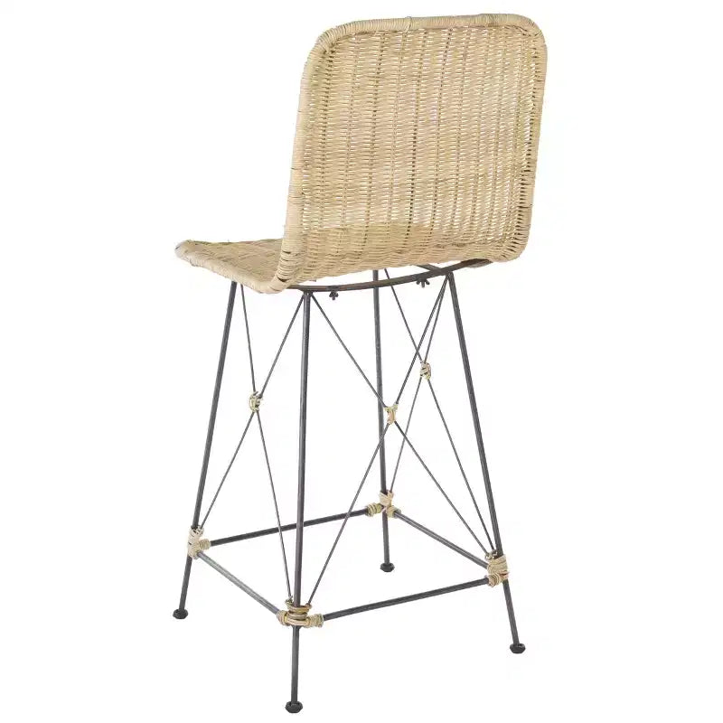 Tabouret de comptoir tressé (lot de 2)