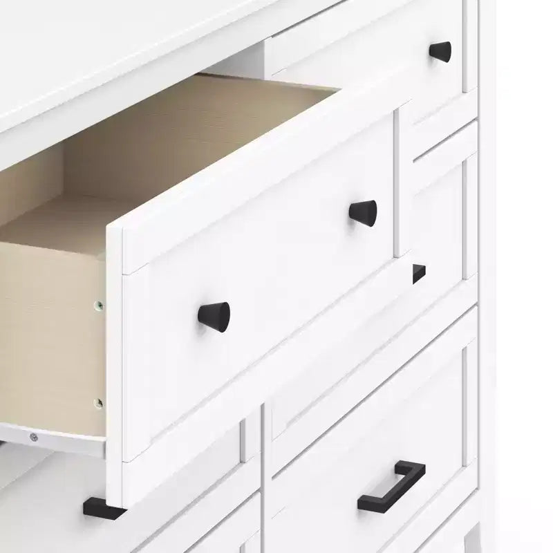 Kommode mit 6 Schubladen, stabiler Aufbewahrungsschrank aus Holz, moderne stilvolle Möbel fürs Schlafzimmer und den Kleiderschrank