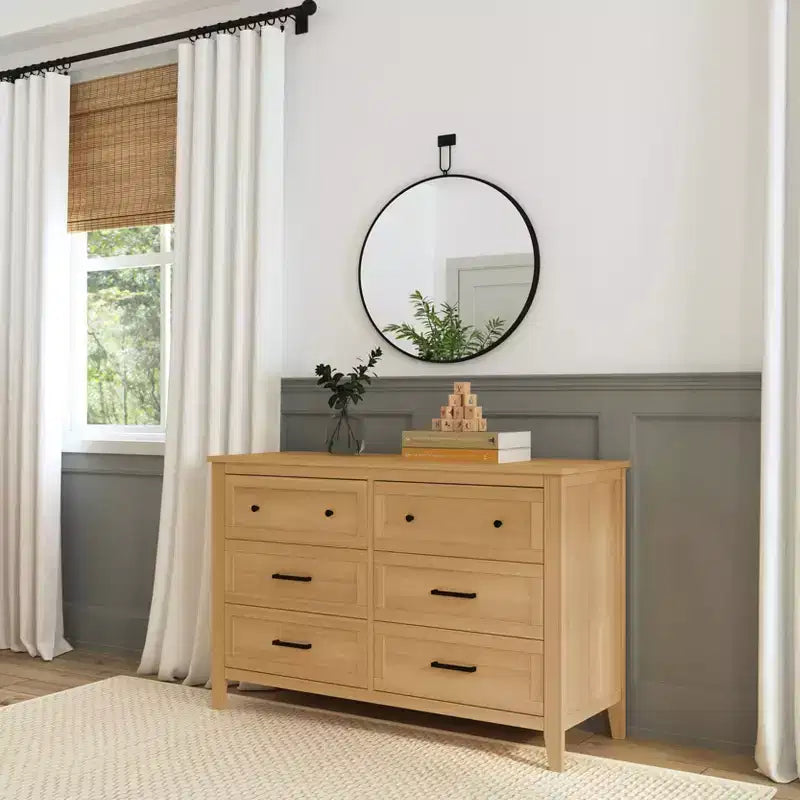 Kommode mit 6 Schubladen, stabiler Aufbewahrungsschrank aus Holz, moderne stilvolle Möbel fürs Schlafzimmer und den Kleiderschrank