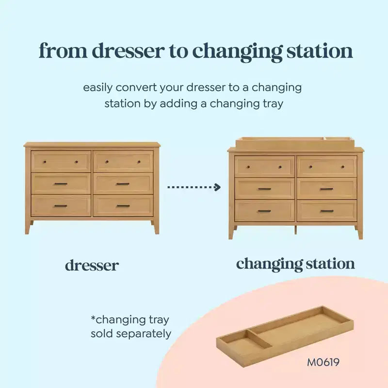 Kommode mit 6 Schubladen, stabiler Aufbewahrungsschrank aus Holz, moderne stilvolle Möbel fürs Schlafzimmer und den Kleiderschrank