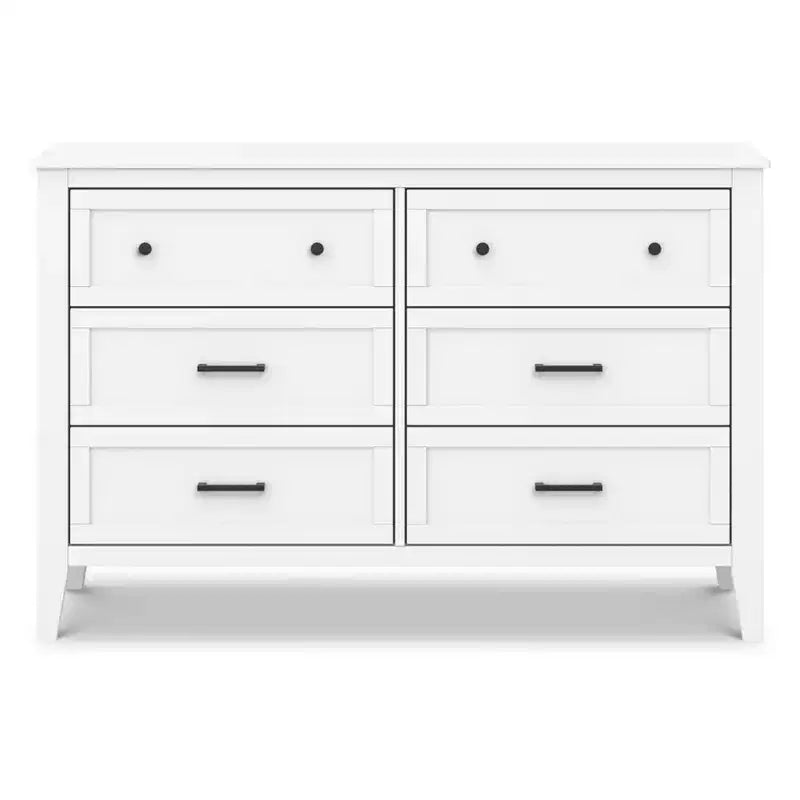 Kommode mit 6 Schubladen, stabiler Aufbewahrungsschrank aus Holz, moderne stilvolle Möbel fürs Schlafzimmer und den Kleiderschrank