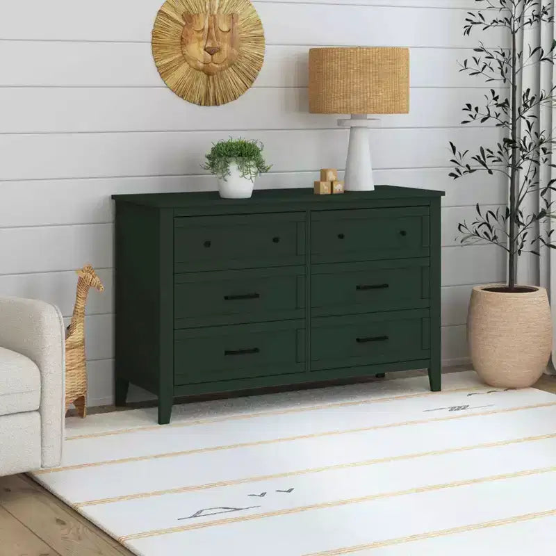 Kommode mit 6 Schubladen, stabiler Aufbewahrungsschrank aus Holz, moderne stilvolle Möbel fürs Schlafzimmer und den Kleiderschrank
