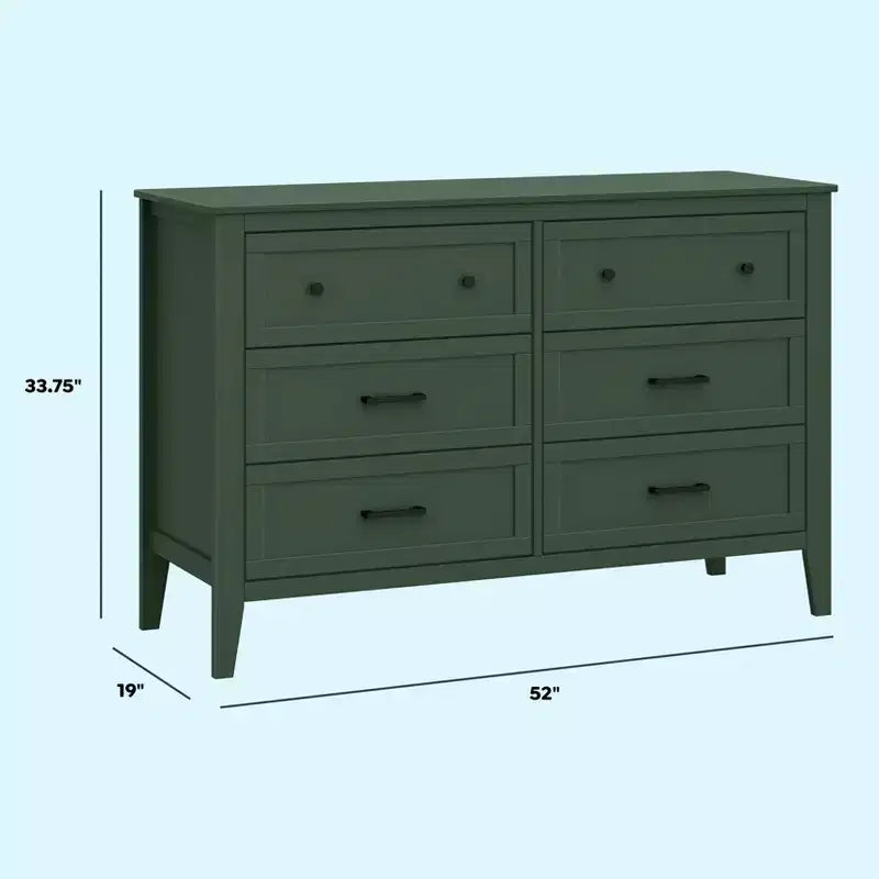 Kommode mit 6 Schubladen, stabiler Aufbewahrungsschrank aus Holz, moderne stilvolle Möbel fürs Schlafzimmer und den Kleiderschrank