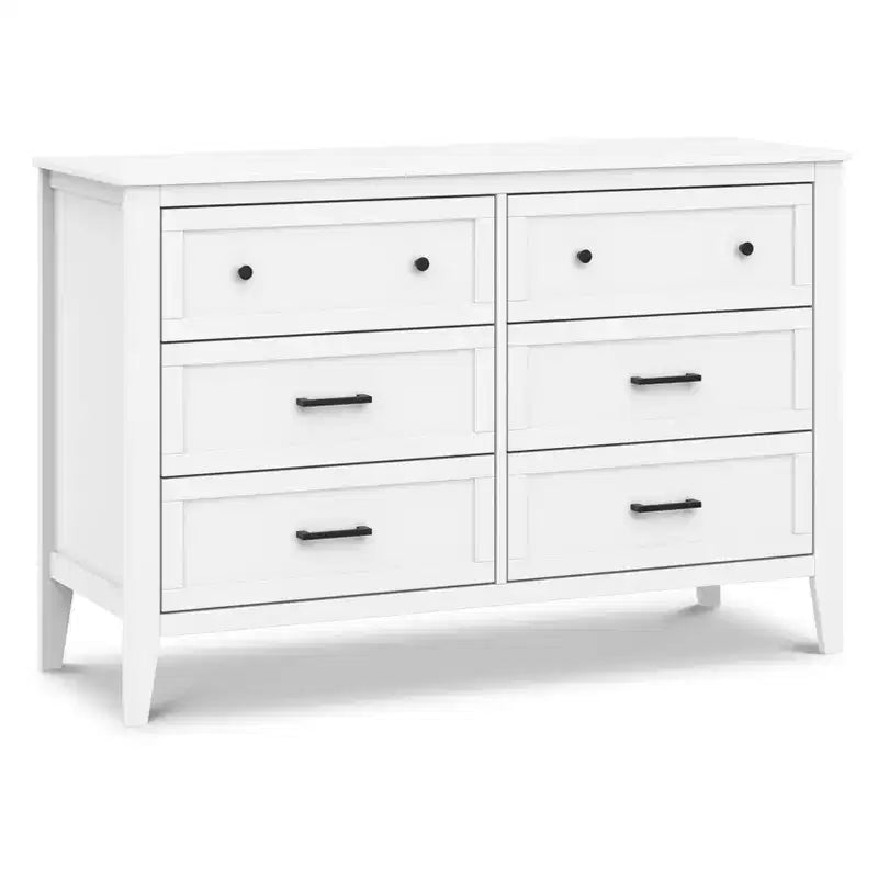 Commode à 6 tiroirs, meuble de rangement robuste en bois, mobilier moderne et élégant pour chambre et dressing