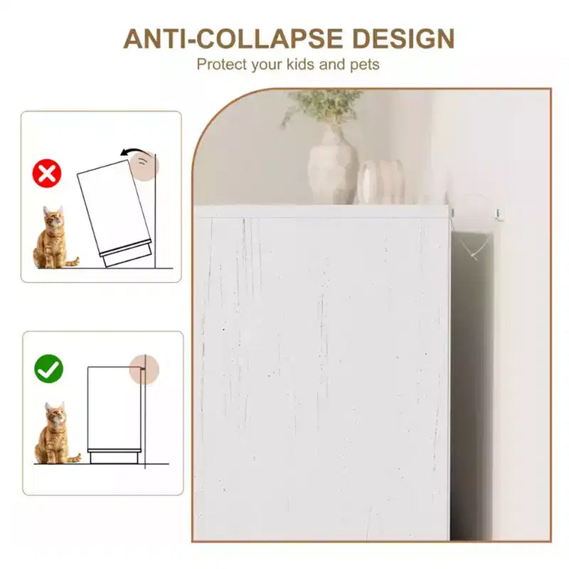 Commode en rotin à 7 tiroirs, large de 55in, avec poignées en métal et base robuste en bois, pour chambre, salon ou chambre de bébé