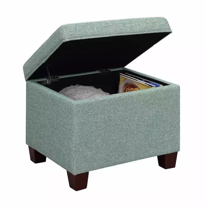 Pouf de rangement de grande capacité, banc de rangement élégant et repose-pieds compact pour chambre
