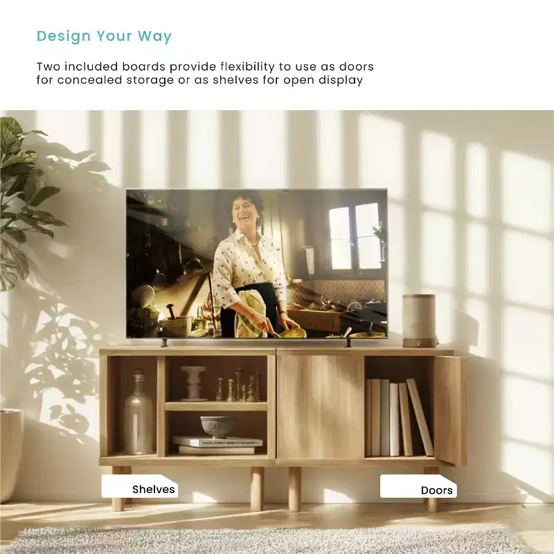 Table d’appoint de rangement empilable avec options de porte et d’étagère personnalisables