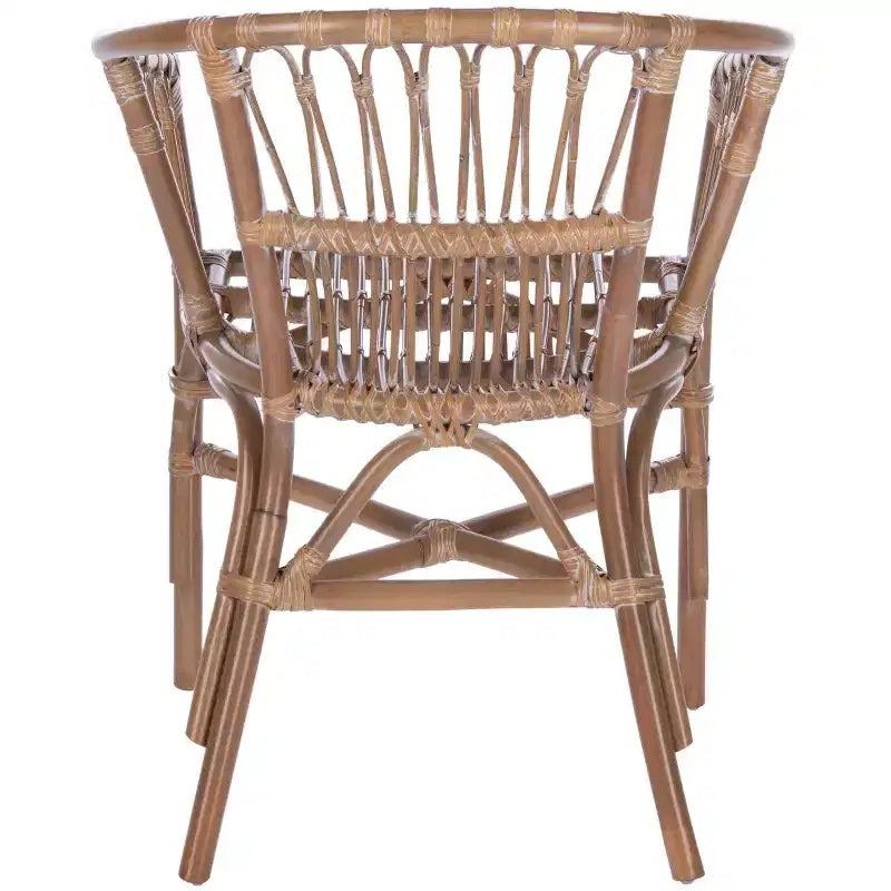 Lot de 2 fauteuils d'appoint en rotin