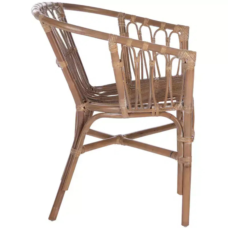 Lot de 2 fauteuils d'appoint en rotin