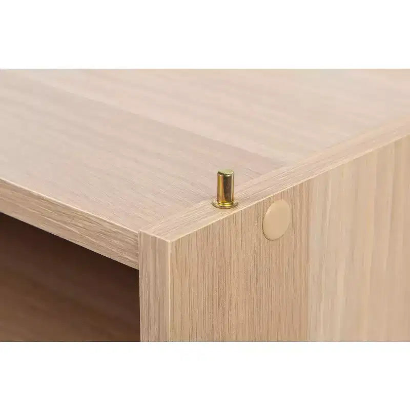 Modular Wood Stacking Storage Box with Shelf