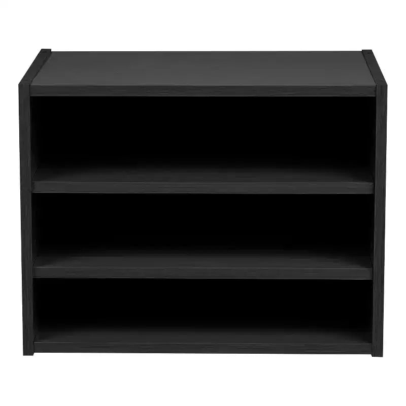 Modular Wood Stacking Storage Box with Shelf