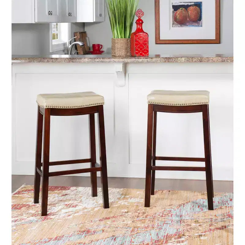 Juego de 2 taburetes de bar, modernos y de altura de mostrador, cómodos para isla de cocina y bar en casa