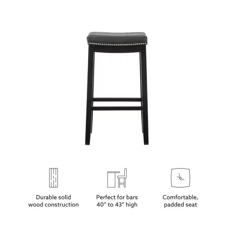 Juego de 2 taburetes de bar, modernos y de altura de mostrador, cómodos para isla de cocina y bar en casa