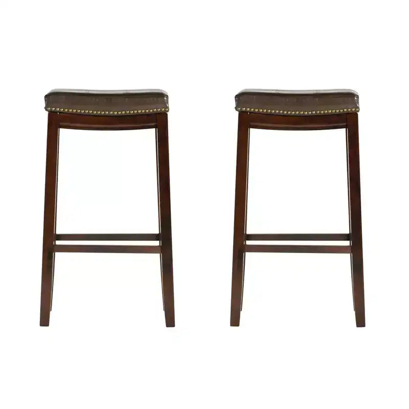Juego de 2 taburetes de bar, modernos y de altura de mostrador, cómodos para isla de cocina y bar en casa