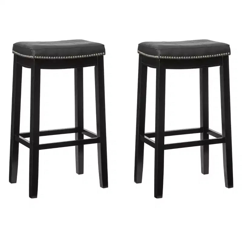 Set of 2 Barstools, Modern Counter Height Stools, Comfort Bar Chairs for Kitchen Island & Home Bar