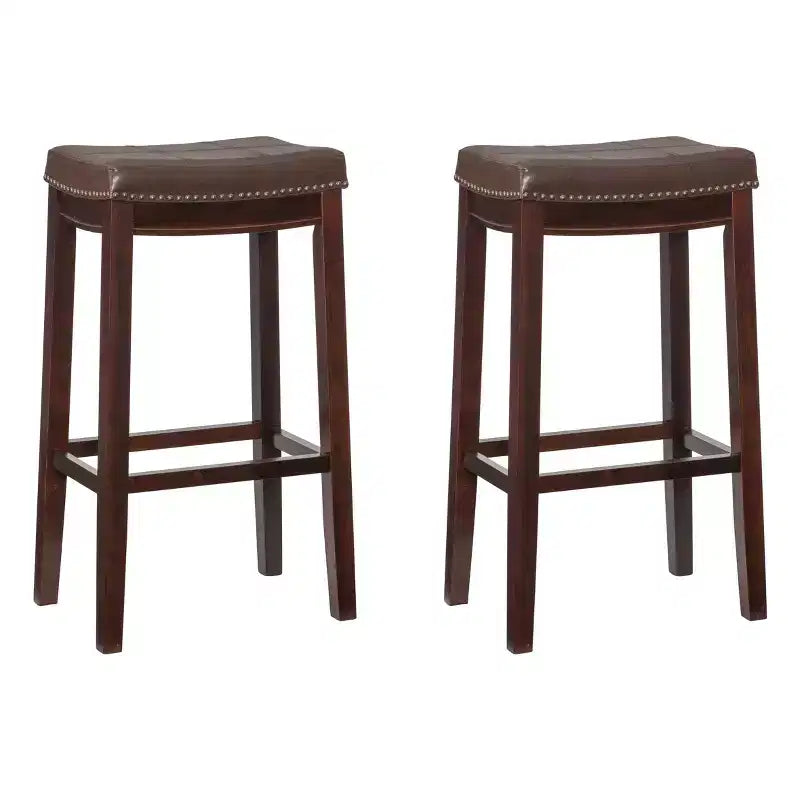 Set of 2 Barstools, Modern Counter Height Stools, Comfort Bar Chairs for Kitchen Island & Home Bar